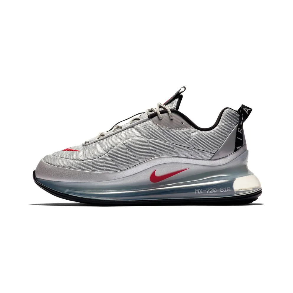 Nike Air MX 720-818 ‘Silver Bullet’ Metallic Silver/Black/University Red (CW2621-001)