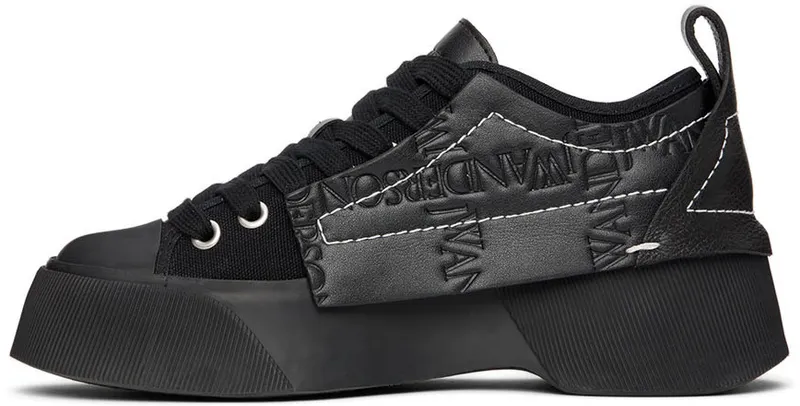 JW Anderson Black Chunky Low-Top Sneakers (ANW38000A 15028)