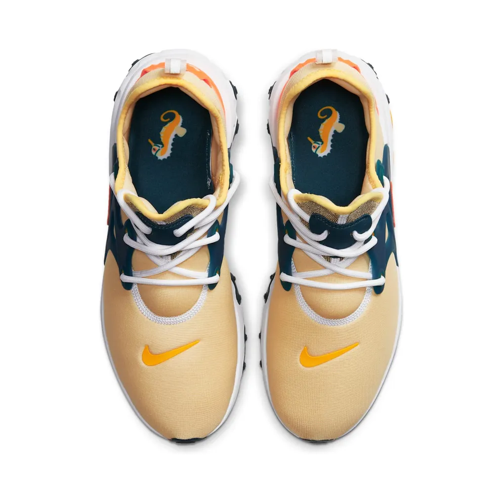 Nike React Presto Seahorse Pale Vanilla/Midnight Turquoise-Laser Orange-Hyper Crimson (AV2605-201)
