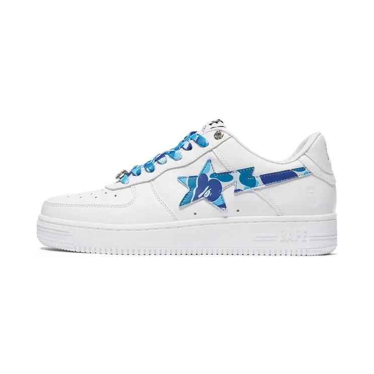A Bathing Ape Bape Sta Low White ABC Camo Blue (2021) (1H20191045-BLU)