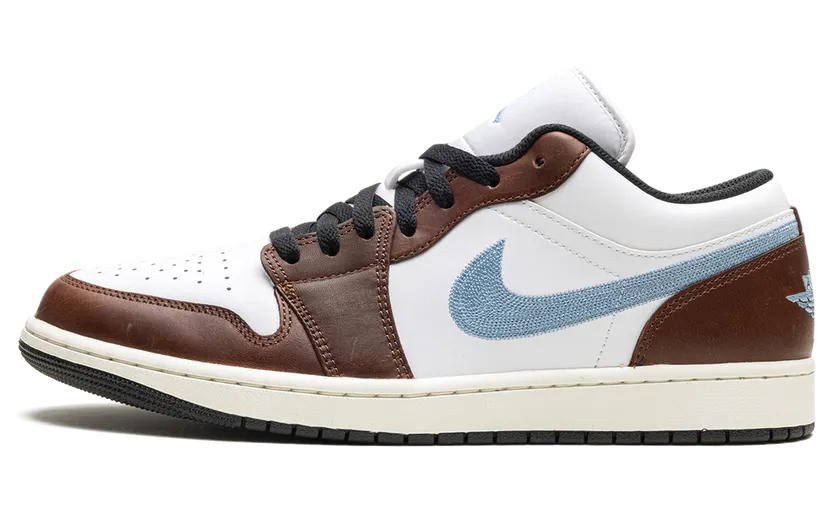 Air Jordan 1 Low SE “Embroidered Swoosh – Mocha” (FQ7832-142)