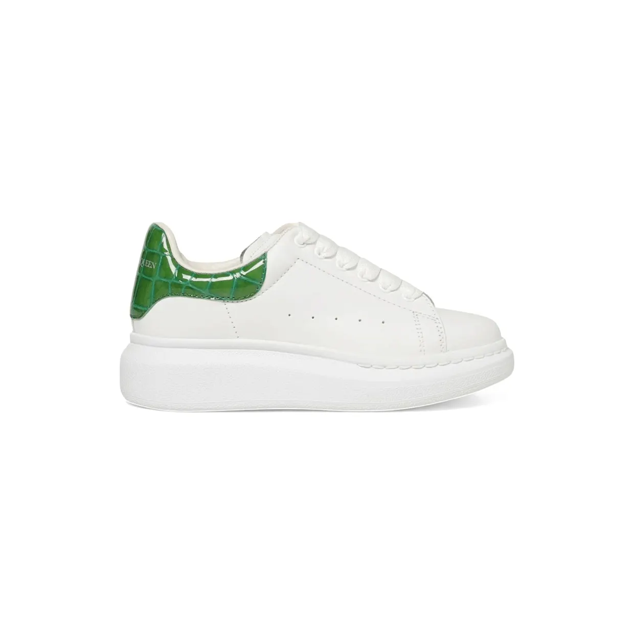 Alexander McQueen Oversized Chrome Green Crocodile (587691 WIAH3 9409)