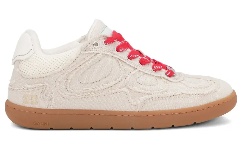 GANNI Sneakers mit Einsätzen – Nude (S3079)