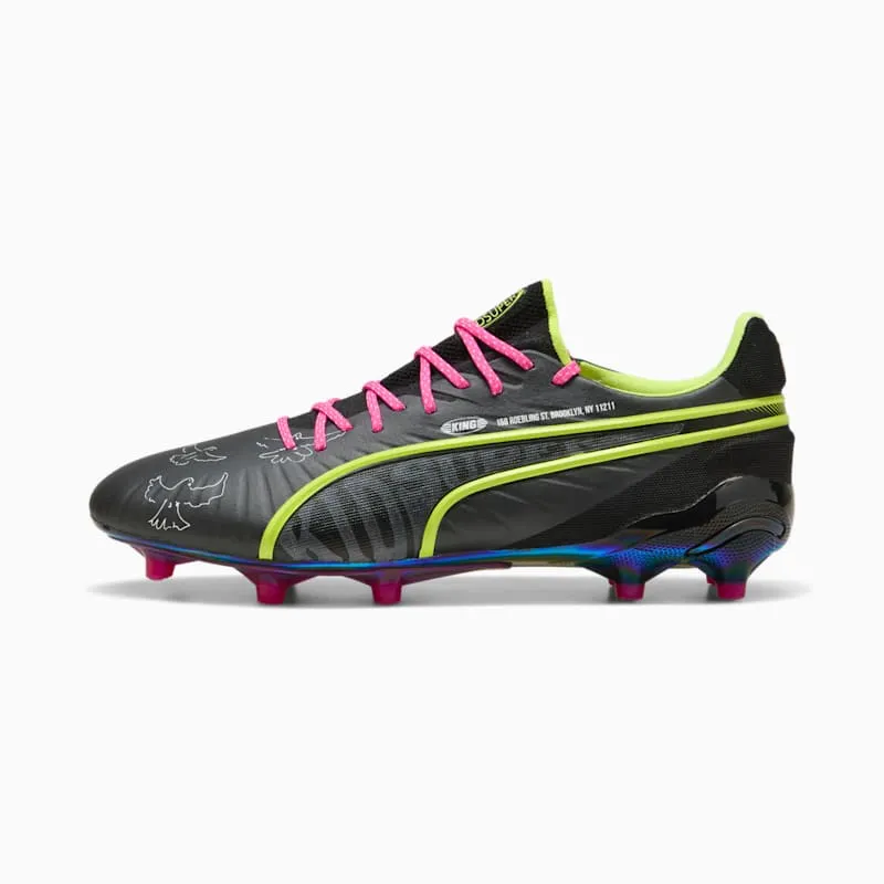 Puma King Ultimate FG/AG “KidSuper Black Electric Lime” (108437-01)