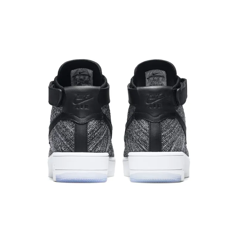 Nike Air Force 1 Mid Flyknit Oreo White Black/Black-White (818018-001)