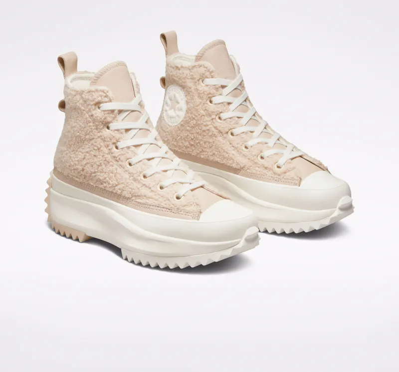 Converse Run Star Hike Platform Sherpa Farro/farro/egret