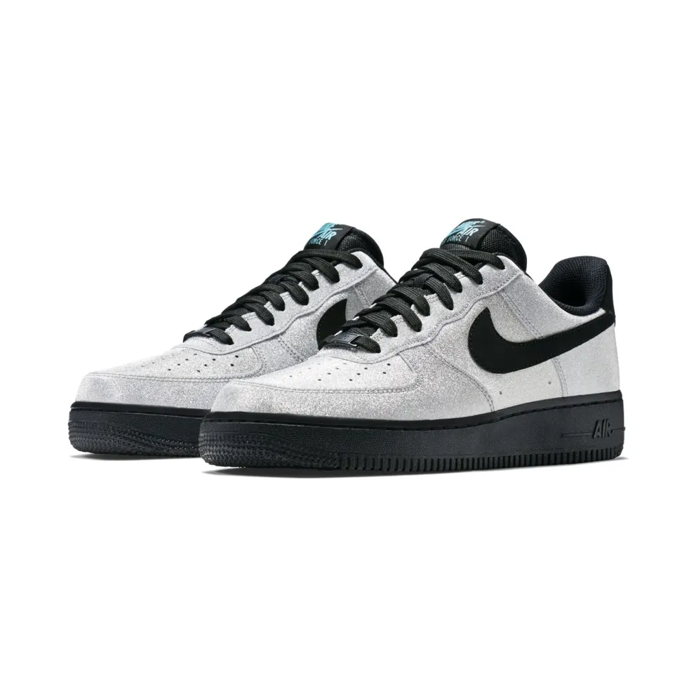 Nike Air Force 1 Low LV8 Diamond Quest Metallic Silver/Black/Aqua (718152-005)