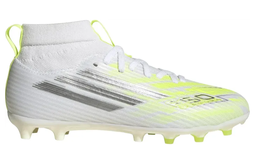 adidas F50 Sparkfusion League Mid Cut FG/AG White Iron Metallic Hi-Res Yellow (IH1772)