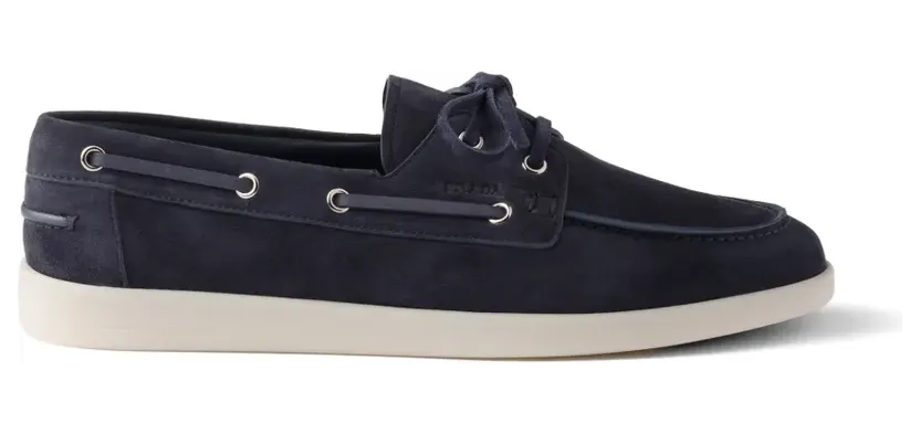 Prada Loafer aus Wildleder – Blau (2EG503103)