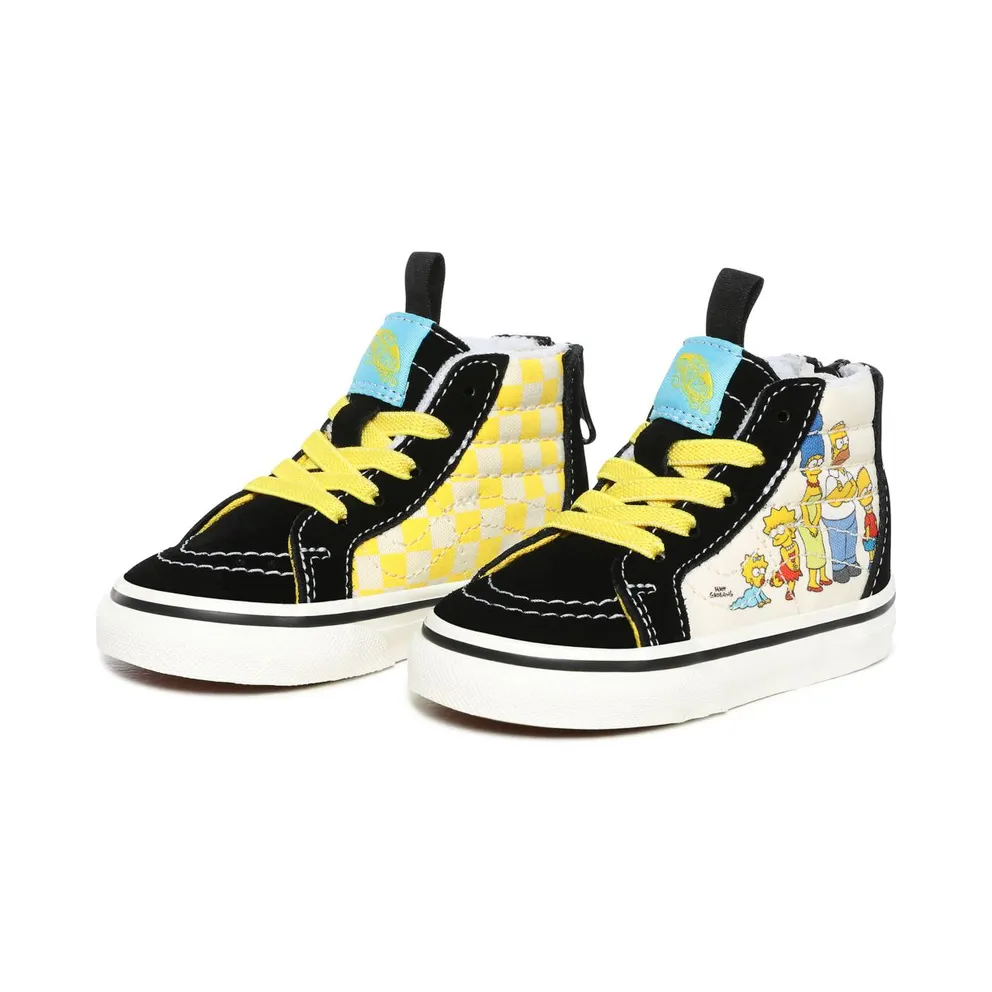Vans The Simpsons X Vans 1987-2020 Sk8-hi Zip Toddler Shoes Black (VN0A4BV117E)
