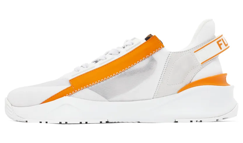Fendi White ‘Fendi Flow’ Sneakers (8E8035 AF5R F0UP4) (3)
