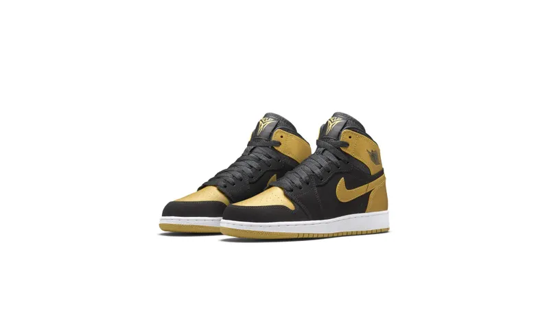 Jordan  1 Retro Melo (GS) Black/Metallic Gold-White (705300-026)