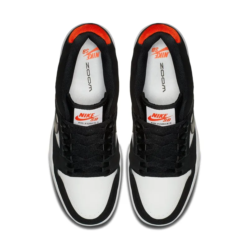 Nike SB Air Force 2 Low Black White Habanero Red Black/White-Habanero Red (AO0300-006)