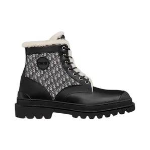 Dior Explorer Ankle Boot Black Beige Black Dior Oblique Jacquard (3BO257ZRP_H961)