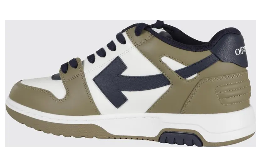 Off-White Out Of Office Leather Sneakers Green (OMIA189S26LEA0036349) (2)