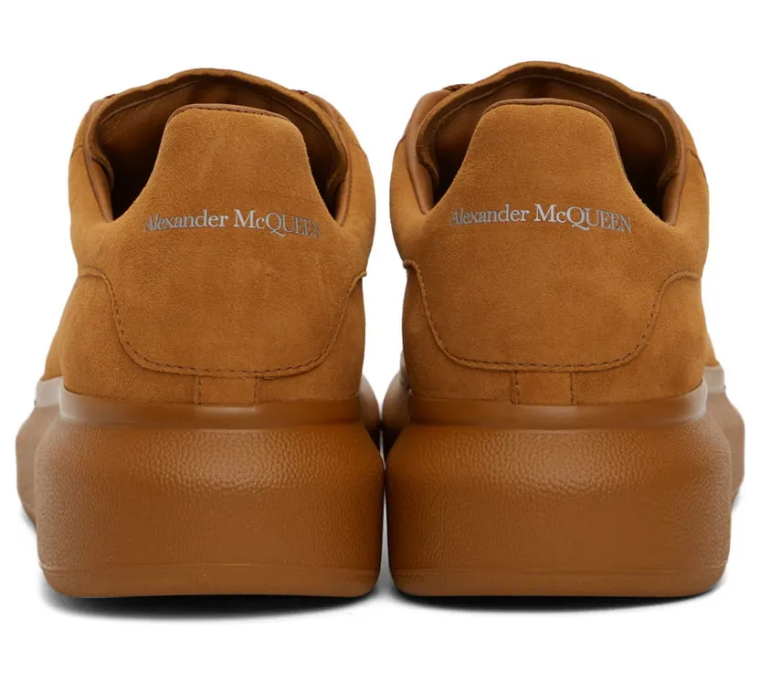 Alexander McQueen Grey Suede Oversized Sneakers (553680WHV67) (4)