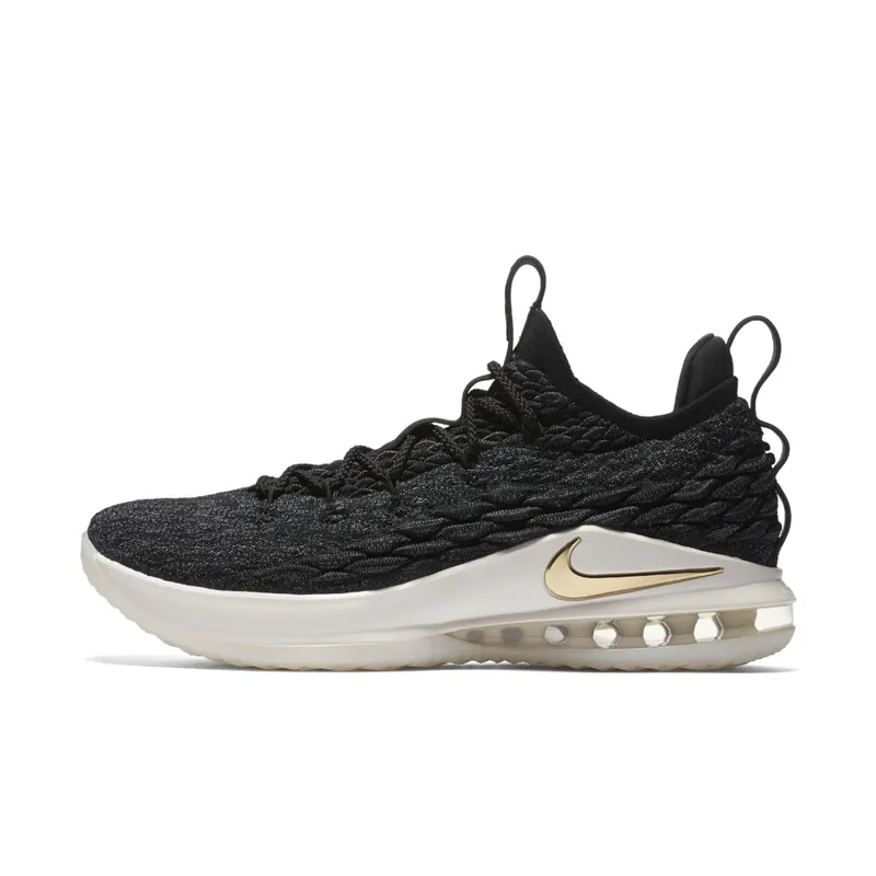 Nike LeBron 15 Low Black Gold Black/Metallic Gold-Phantom (AO1755-001)
