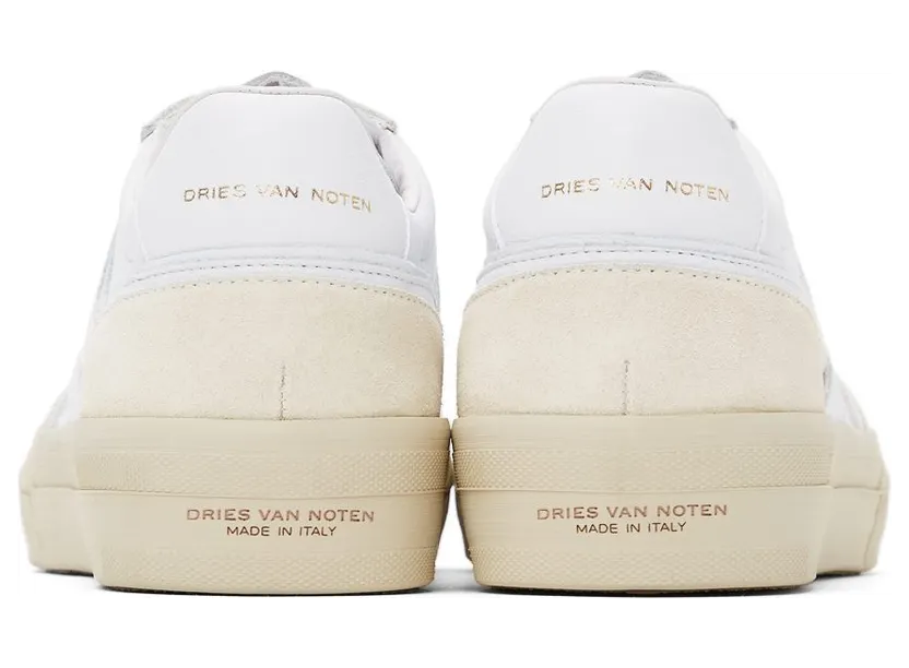 Dries Van Noten White Leather Low Sneakers (SM212-103) (4)