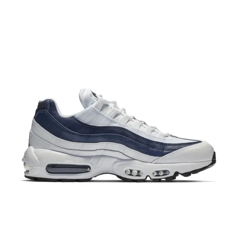Nike Air Max 95 Essential White White Midnight Navy Monsoon Blue White (749766-114)