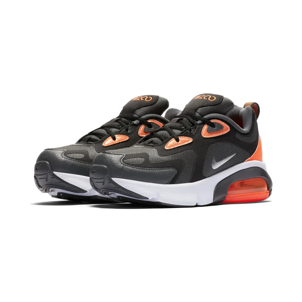Nike Air Max 200 Winter “Dark Grey / Black / Total Orange / Metallic Silver” (BQ4771-002)