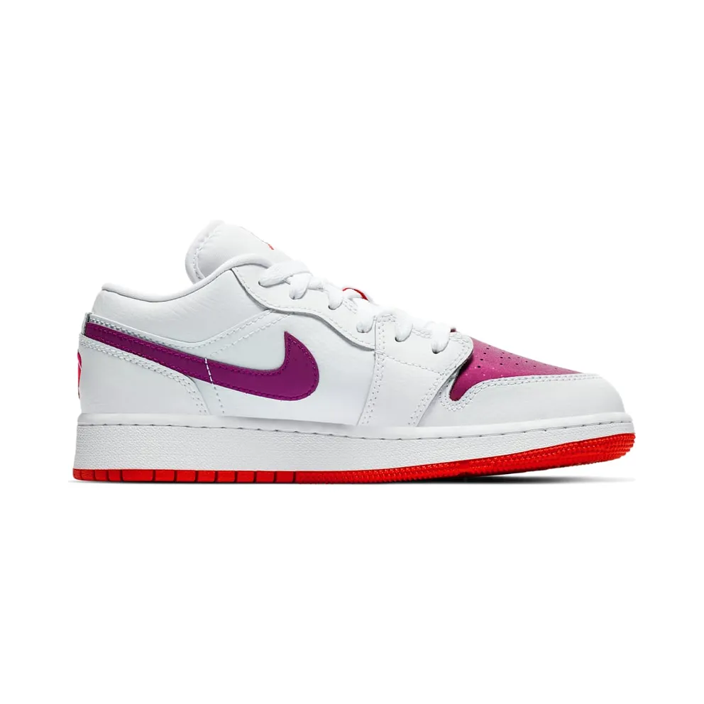 Jordan 1 Low White True Berry (GS) White/Rush Pink-True Berry (554723-161)