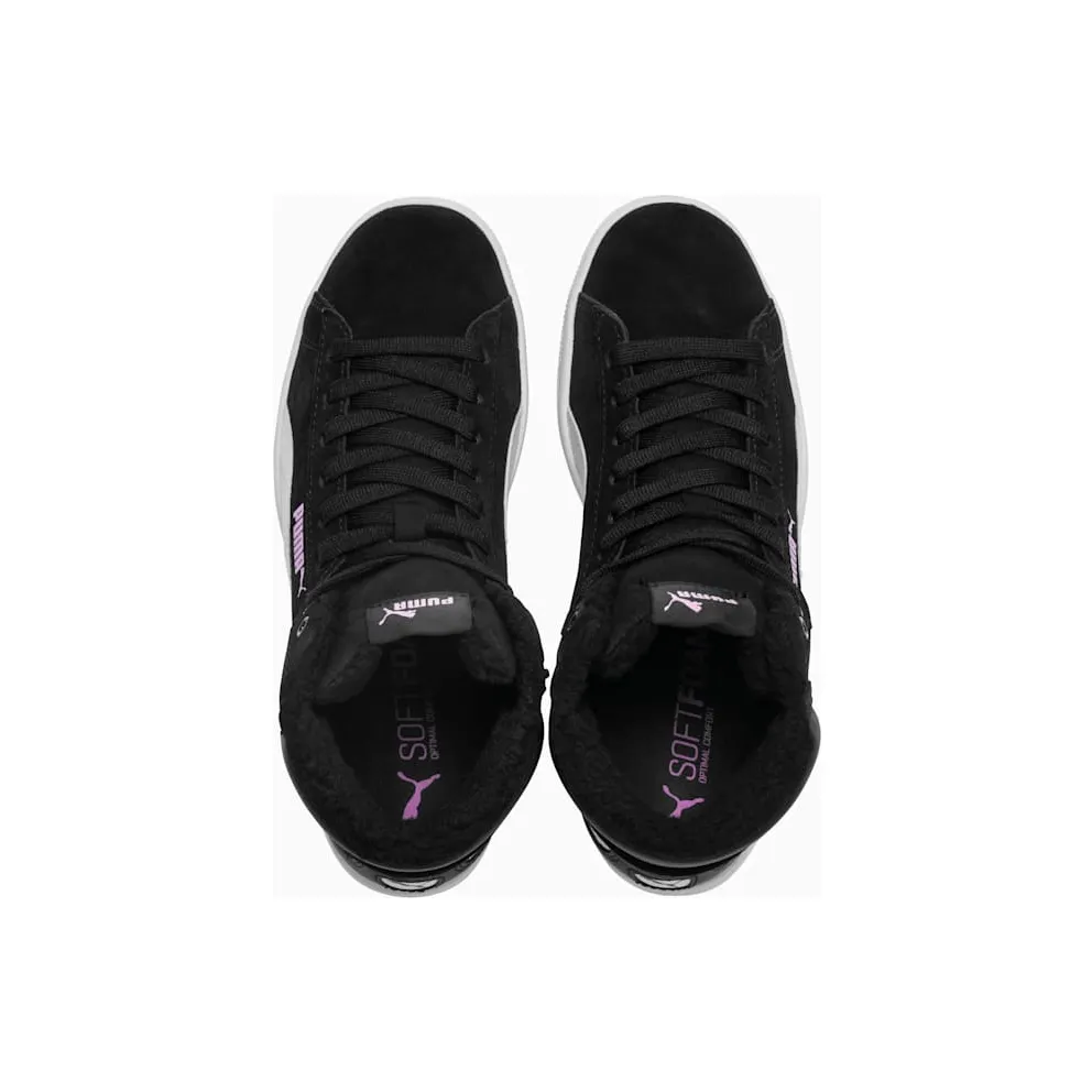 Puma Vikky Mid Fur hoge Kids’ Shoes White/Black (366854-01)