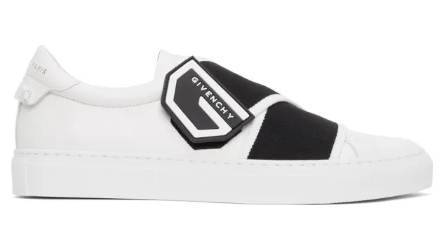 Givenchy White Crossed Strap Urban Knots Sneakers (BH003JH0NF)