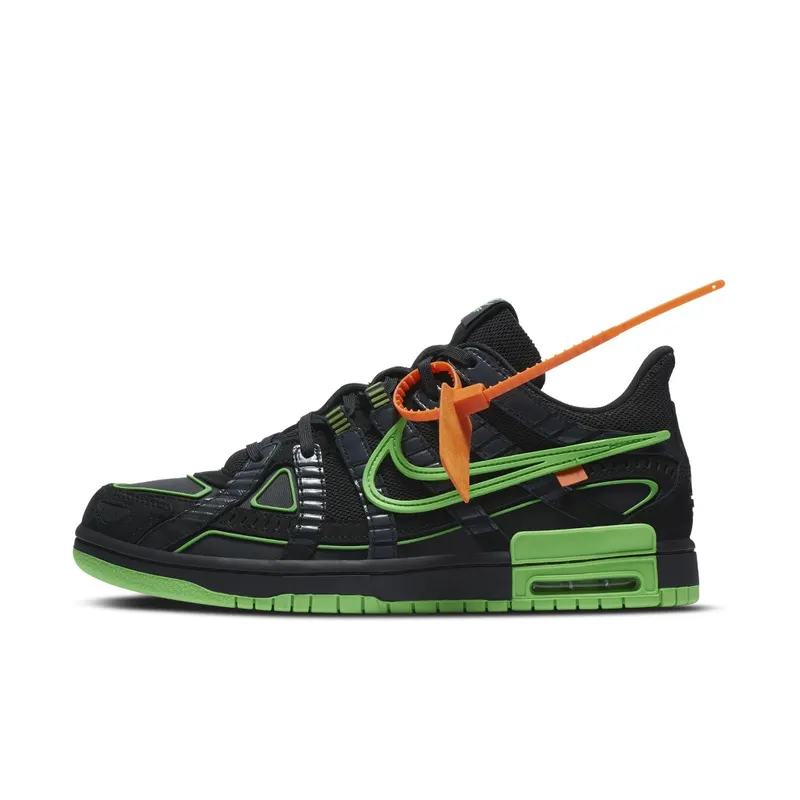 Nike Air Rubber Dunk Off-White Green Strike Black/White-Green Strike (CU6015-001)