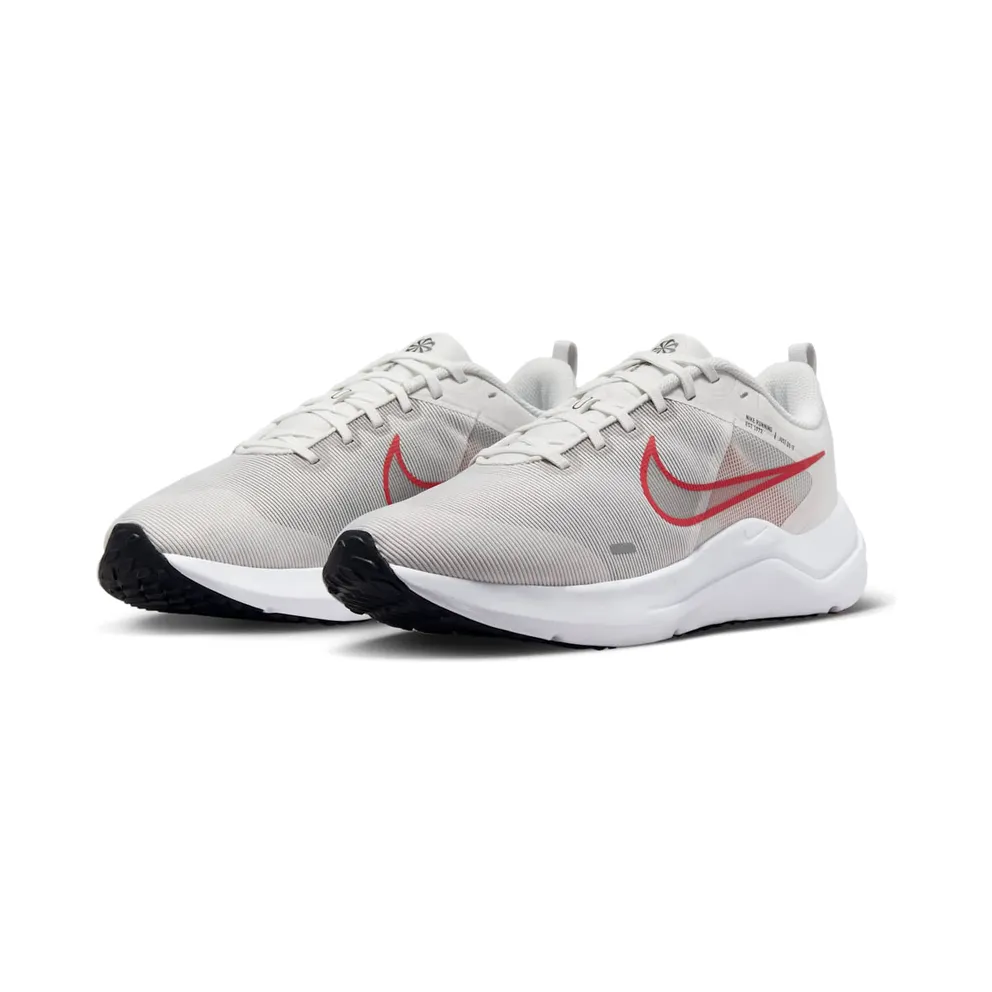 Nike Downshifter 12 “Platinum Tint / Black / White / Light Crimson” (DD9293-009)