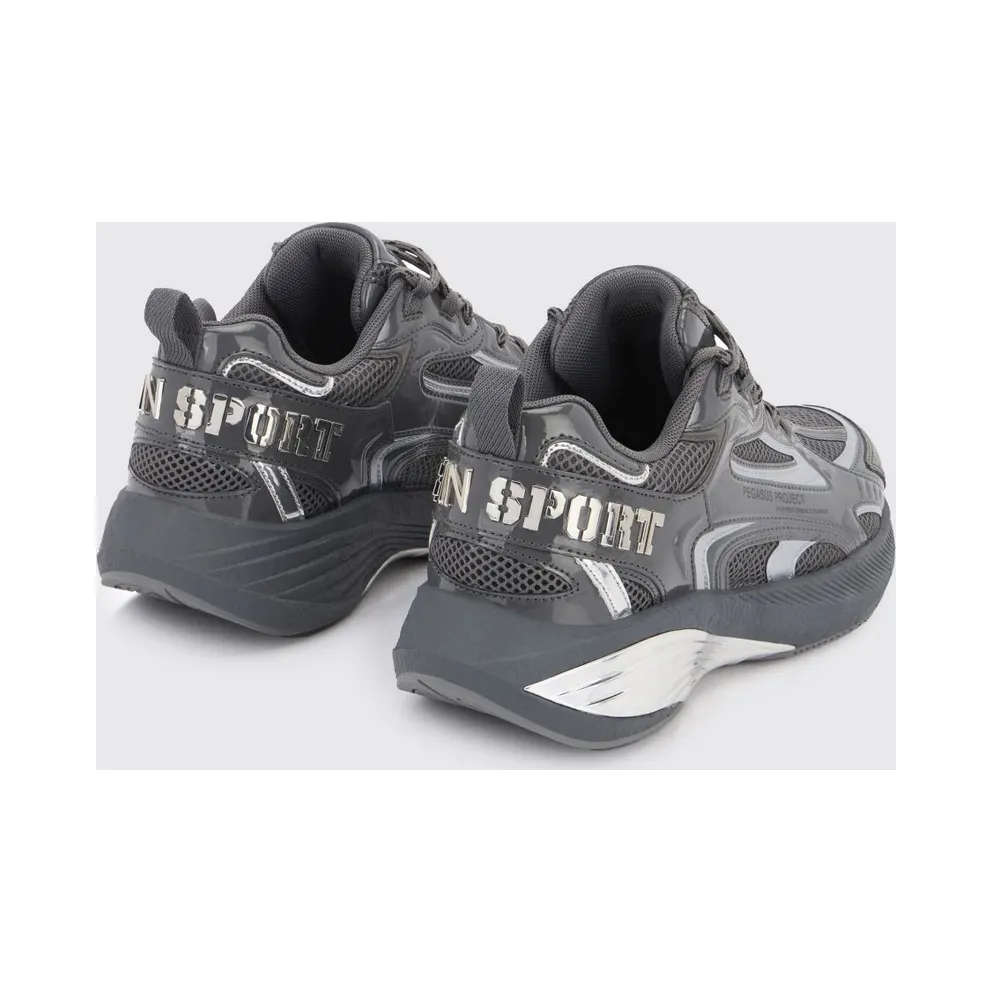 Plein Sport Pegasus Project Mesh And Patent Leather Grey (FAESUSC0848STE003N72)