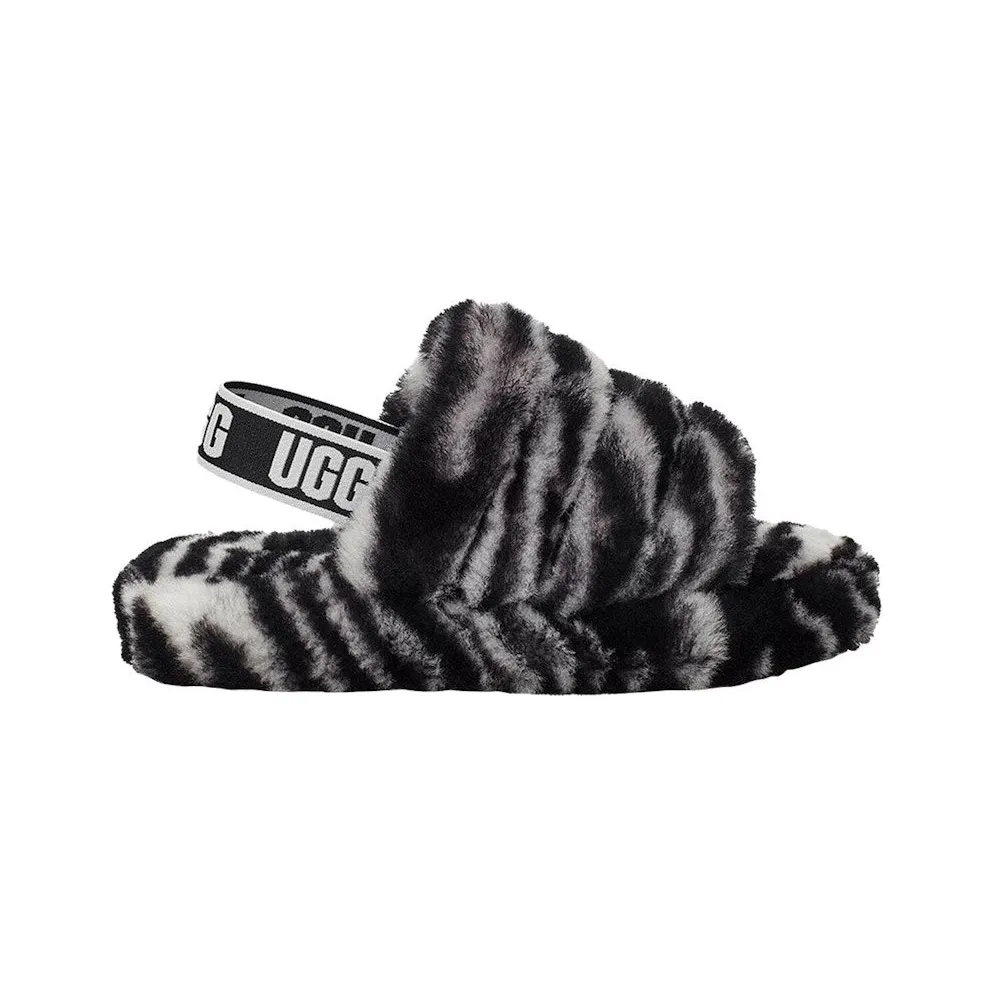 UGG Fluff Yeah Slide Zebra (1116156K-BWHT)
