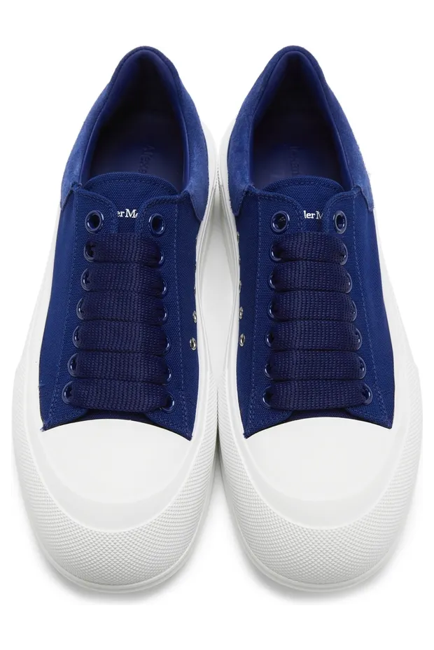 Alexander McQueen Khaki Deck Lace-Up Plimsoll Sneakers (654594W4PQ1) (5)