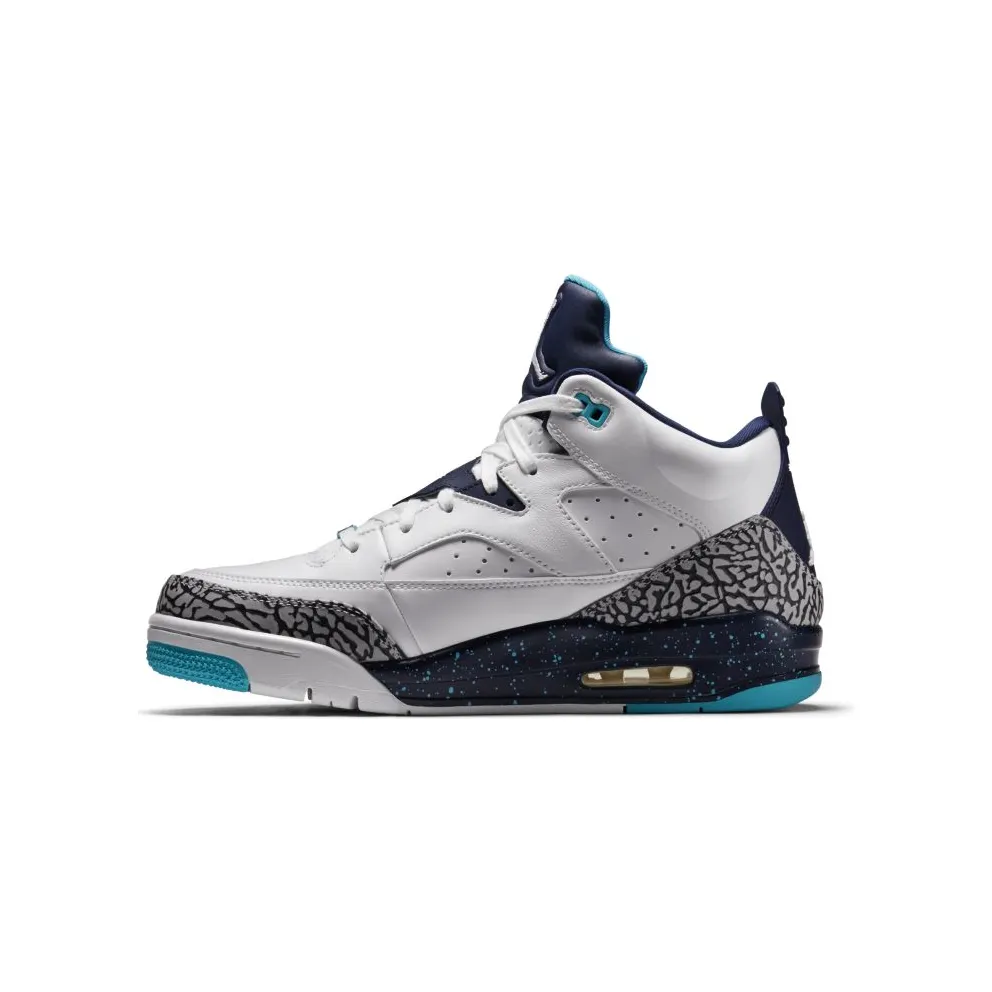 Jordan Son of Mars Low Hornets White/White-Midnight Navy-Turquoise Blue (580603-105)