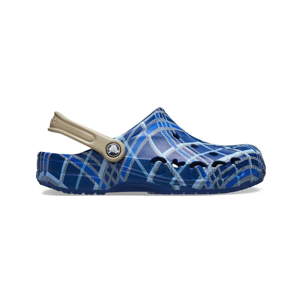 Crocs Baya Clog Holiday Plaid Blue Jean (210752-4GX)