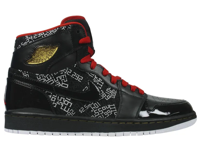 Air Jordan 1 High Hof ‘Hall Of Fame’ Black/Varsity Red-Wht-Mtllc Gld (371498-012)
