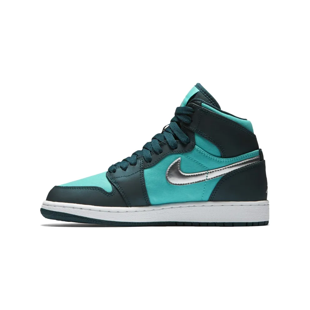 Jordan 1 Retro High Hyper Jade Metallic Silver (GS) Hyper Jade/Metallic Silver-Midnight Turquoise-White (332148-318)