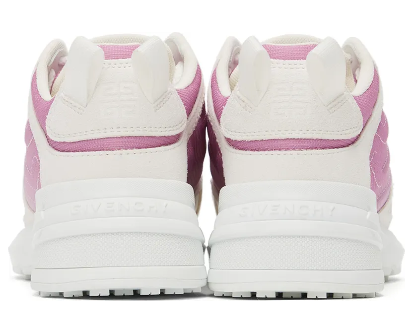 Givenchy White & Pink GIV 1 Light Runner Sneakers (BE001ZE199149) (4)
