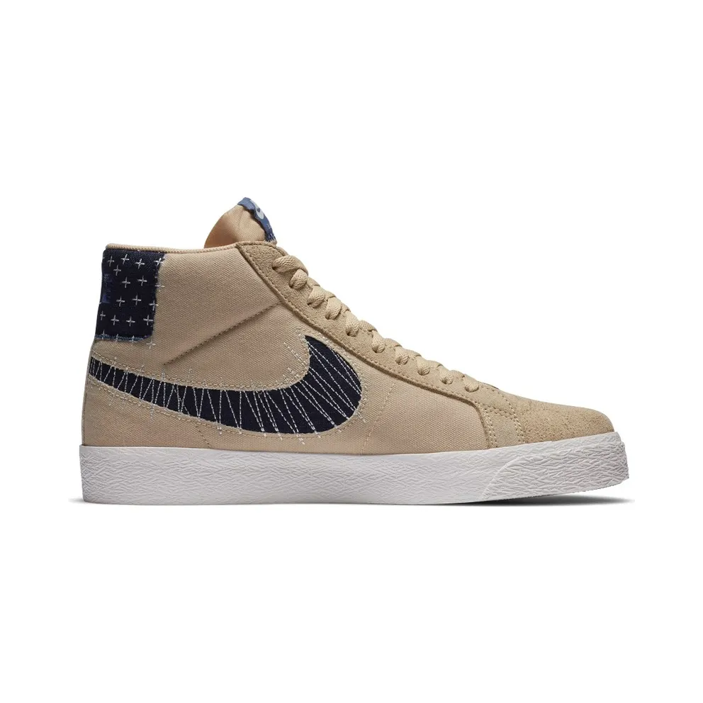 Nike SB Zoom Blazer Mid Sashiko Sesame Sesame/Mystic Navy-Sail-Gum Light Brown (CT0715-200)