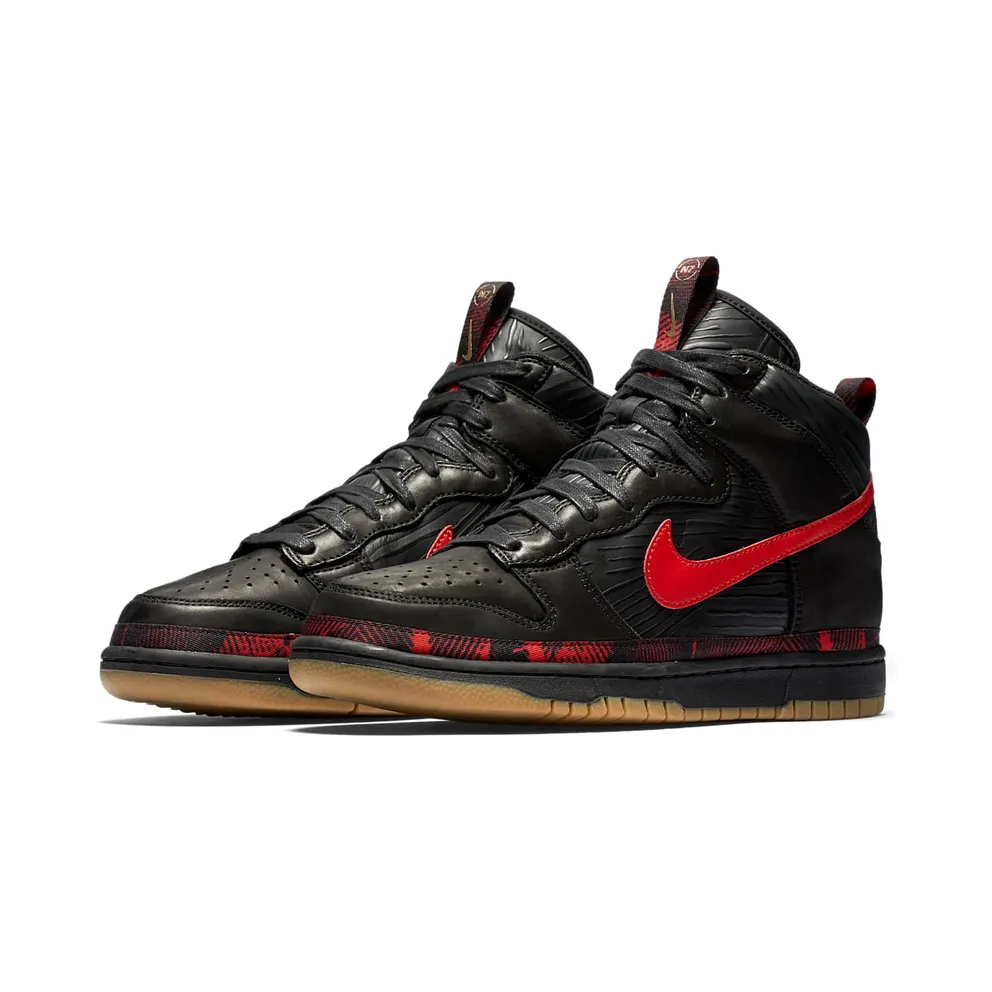 Nike Dunk High N7 (2017) Black/University Red-Gum Medium Brown (AA1126-001)
