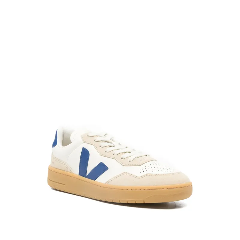 Veja V90 O. T. Leather Panelled “Neutrals/Blue” (VD2021367)
