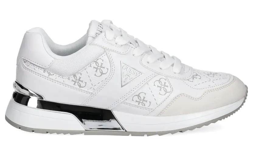 GUESS USA Mickay 4G low-top sneakers met logoprint – Wit (FLFMICELE12)