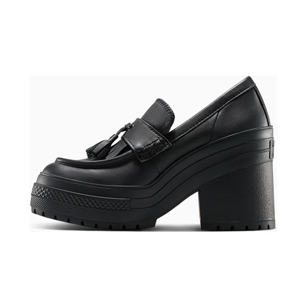 Converse Chuck 70 De Luxe Heel Loafer Platform Leather Black/Black/Black (A14714C)