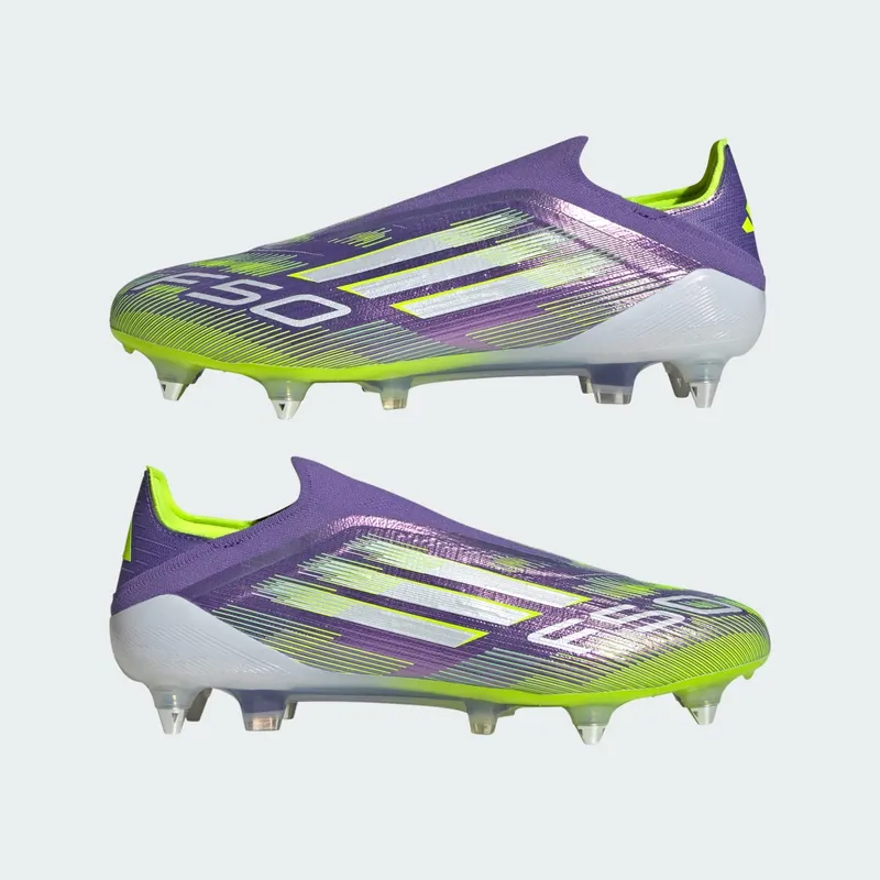 adidas F50 Elite Laceless SG Purple Rush Cloud White Lucid Lemon (JH7642)