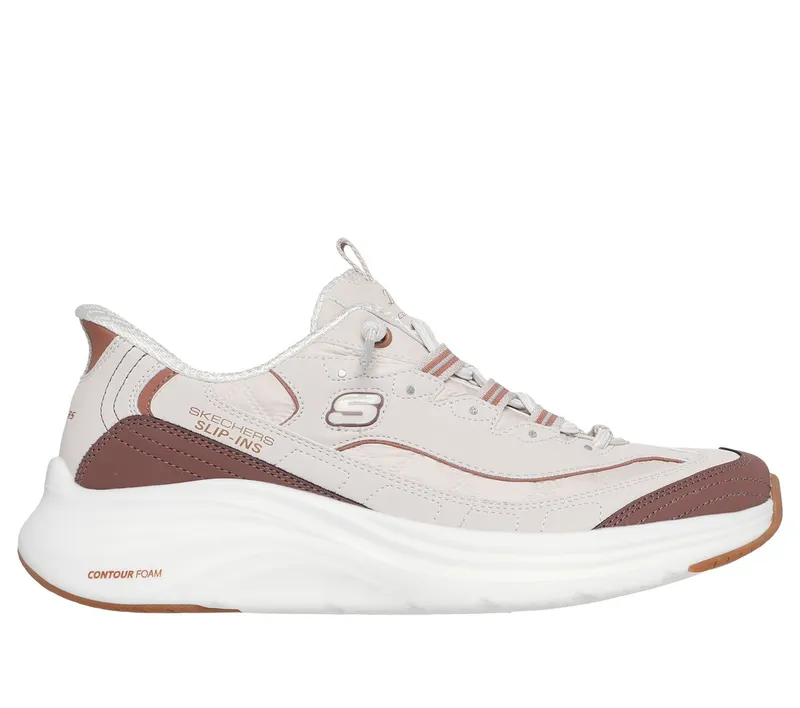 Skechers Slip-ins: Contour Foam – Cozy Fit Sweet Nostalgia Sneaker Natuurlijk/Bruin