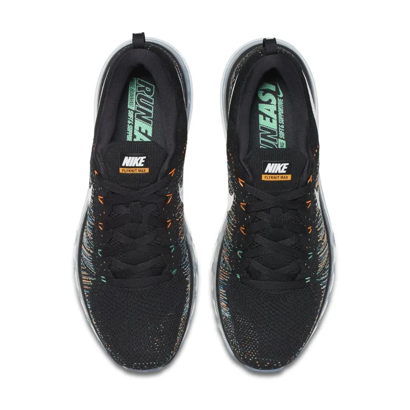 Nike Flyknit Air Max Black Multi-Color Black/Summit White-Blue Glow-Bright Citrus-Green Glow (620469-015)