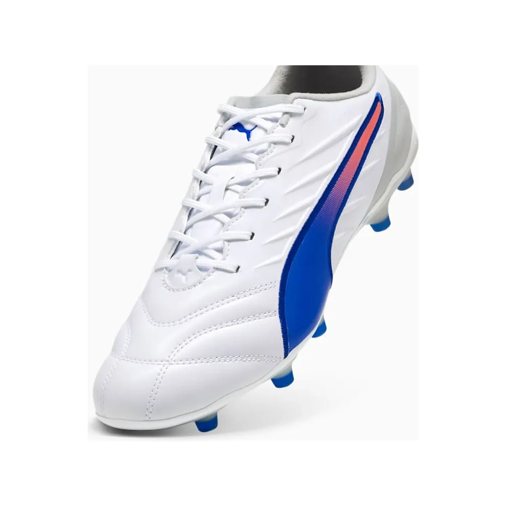 Puma King Pro FG/AG White Bluemazing Flat Light Grey Sunset Glow (107862-02)