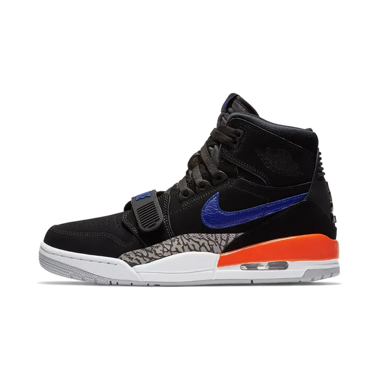 Jordan Legacy 312 Knicks “Black / Brilliant Orange / Rush Blue” (AV3922-048)