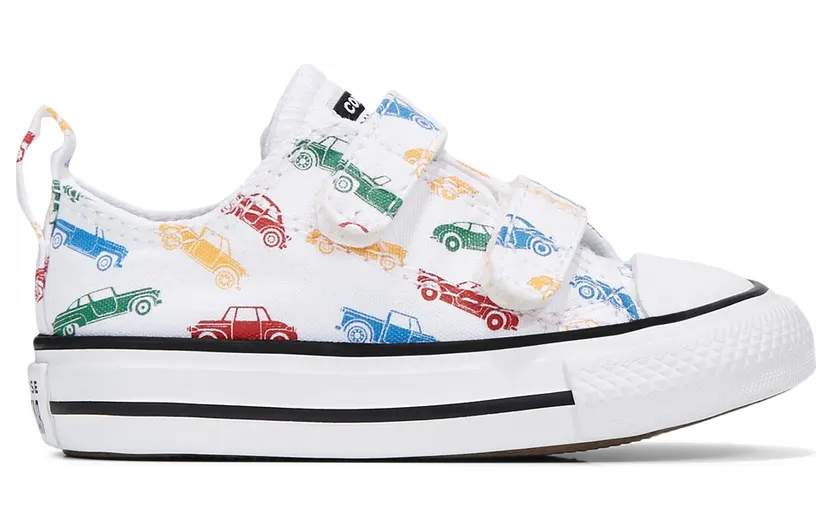 Converse Car Print Chuck Taylor All Star Hook-and-Loop Low Top White/blue/red (767308C)