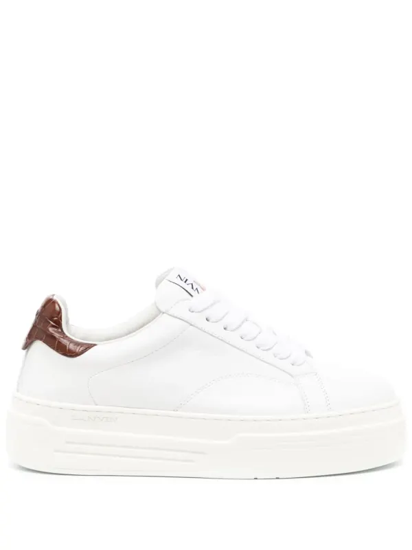 Lanvin DDB0 leren sneakers with plateauzool – White (FWSKLK07FCRCA)