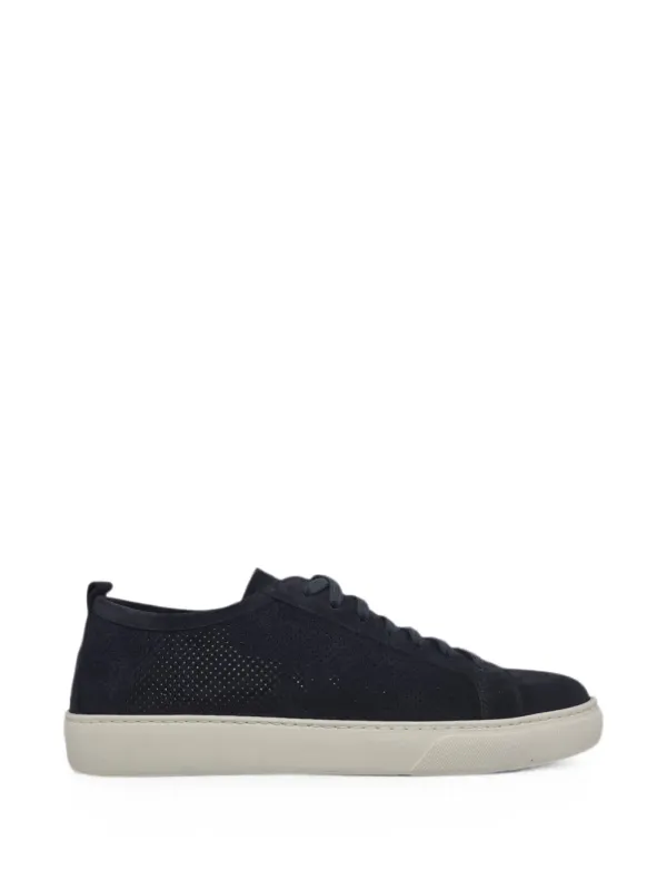 Henderson Baracco Ronny with geperforeerd suède – Blue